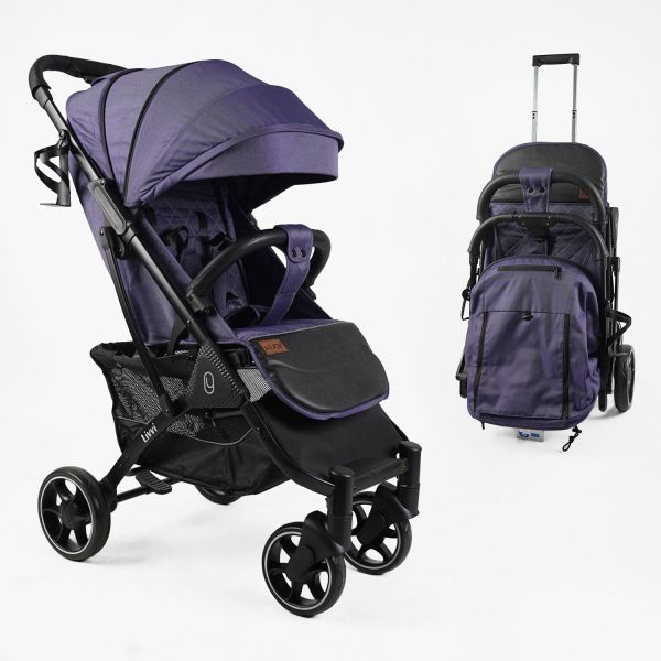 Дитяча прогулянкова Коляска JOY "Livvi" (LV-04270) синя, футкавер, підсклянник, телескопічна ручка