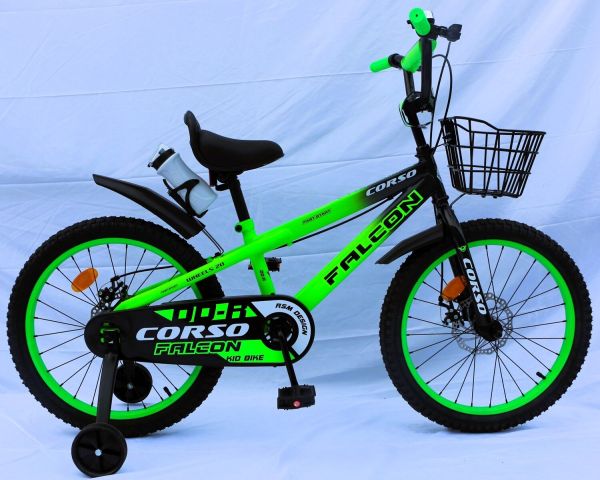 Велосипед двоколісний Corso Falcon 20дюймів (FL-20883) дод. колеса, дзвінок, пляшечка, кошик
