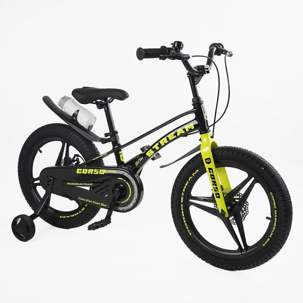 Дитячий Велосипед двоколісний Corso «Stream» 18 дюймів (SM-60893) магнієва рама, литі диски, дискові гальма