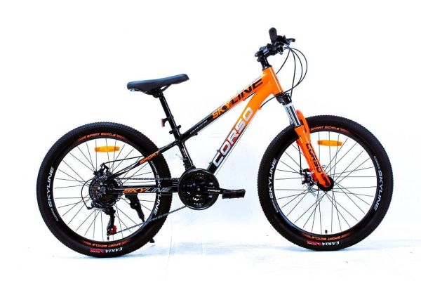 Велосипед Спортивний Corso «SKYLINE» 24 дюймів (SN-24302) рама алюмінієва 11’’, обладнання Shimano 21 швидкість