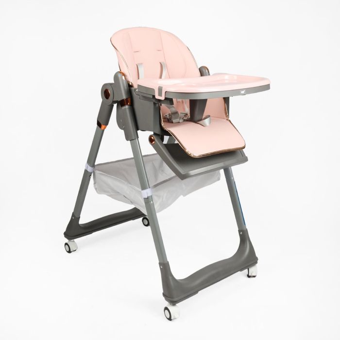 Дитячий Стільчик для годування Toti (38006) м'який чохол PU, 4 колеса, з’ємний столик, корзинка