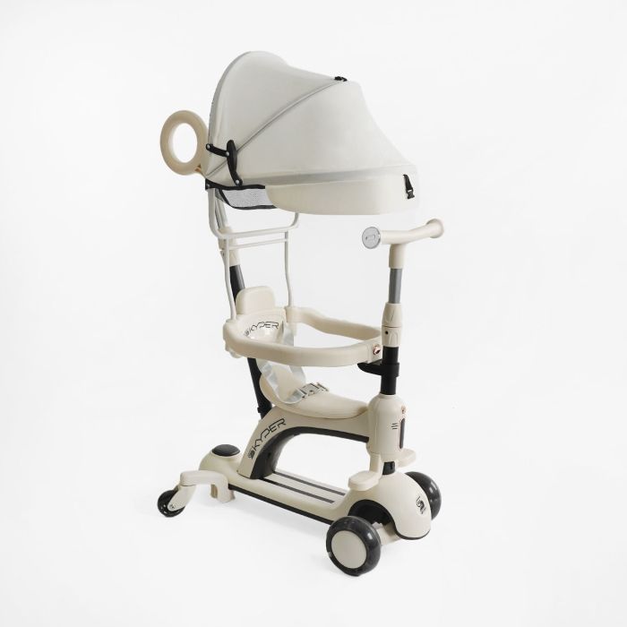 Дитячий триколісний Самокат 5в1 "Skyper" (LF-04478) колеса PU 125х35мм зі світлом, озвучування та підсвічування платформи, с ДОП. КОЛЕСАМИ, захисний бампер