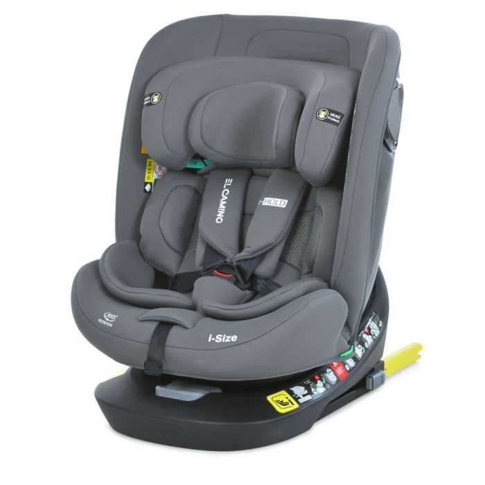 Дитяче автокрісло EL CAMINO i-HOLD (ME 1188 Shadow Gray) Група 0+I, II, III, Top Tether, isofix, поворот 360
