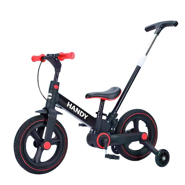 Дитячий Велобіг-трансформер Corso HANDY 12 дюймів (1052-47) знімні педалі, ручне гальмо, дод. бічні колеса