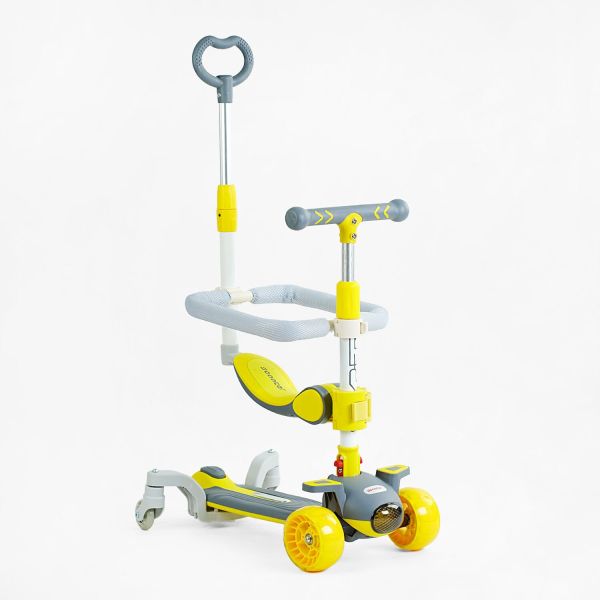 Дитячий триколісний Самокат 5в1 "Skyper" (J-69300) музика, підсвічування платформи