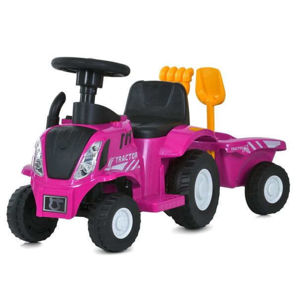 Дитяча каталка-толокар Трактор з причепом Bambi (M 6153B-8) з мотором 25W/6V