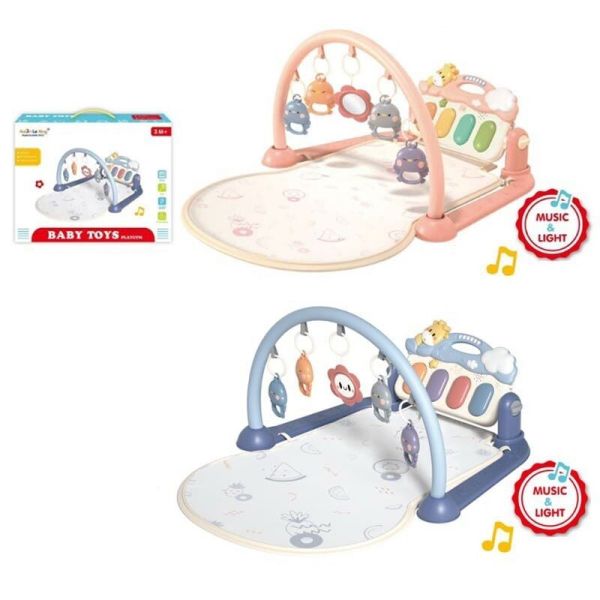 Дитячий Килимок (997-62 A) - 2 кольори, піаніно, мелодії, підсвічування, 5 підвісок, 4 брязкальця