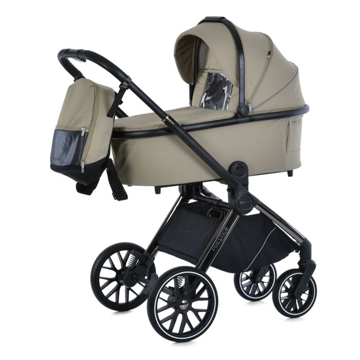 Дитяча універсальна Коляска 2в1 EL CAMINO PRESTIGE (ME 1124-2 Calm Beige) люлька+прогул.блок