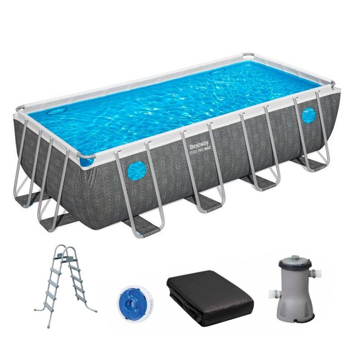 Каркасний басейн Bestway (561MB) 488х244х122 см., картриджний фільтр-насос, тент, сходи