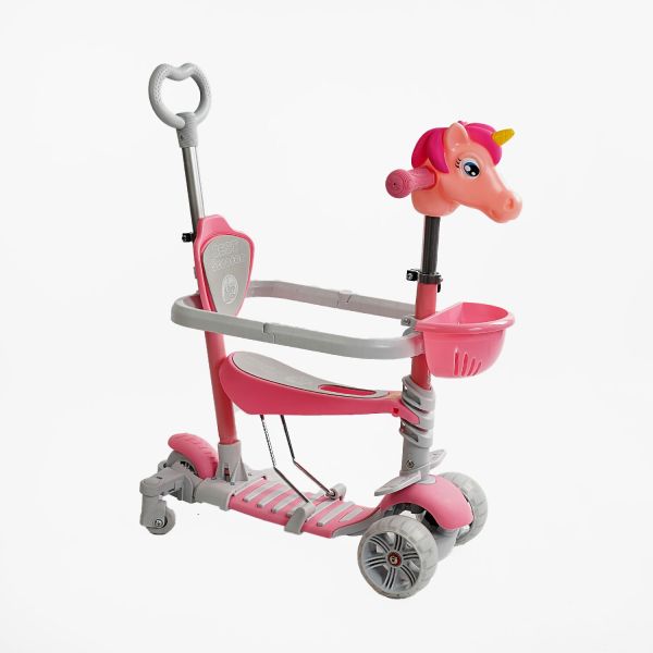 Дитячий триколісний Самокат Best Scooter 5в1 (P-63700) світло, дод. колеса