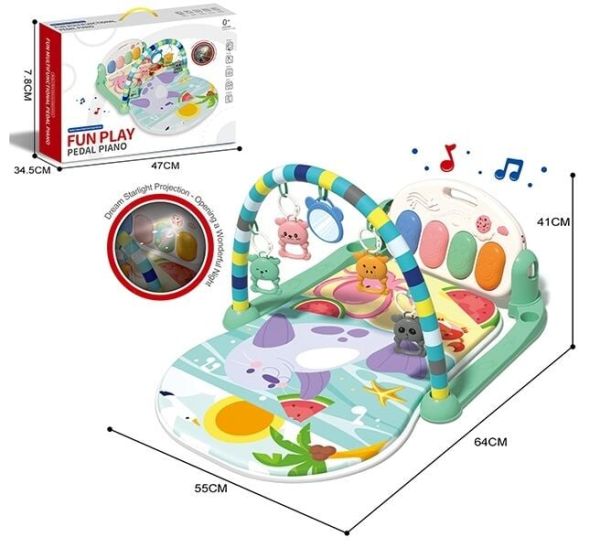 Дитячий Килимок (1122-11 A) брязкальця, підсвічування, дзеркальце, піаніно, мелодії, проекція