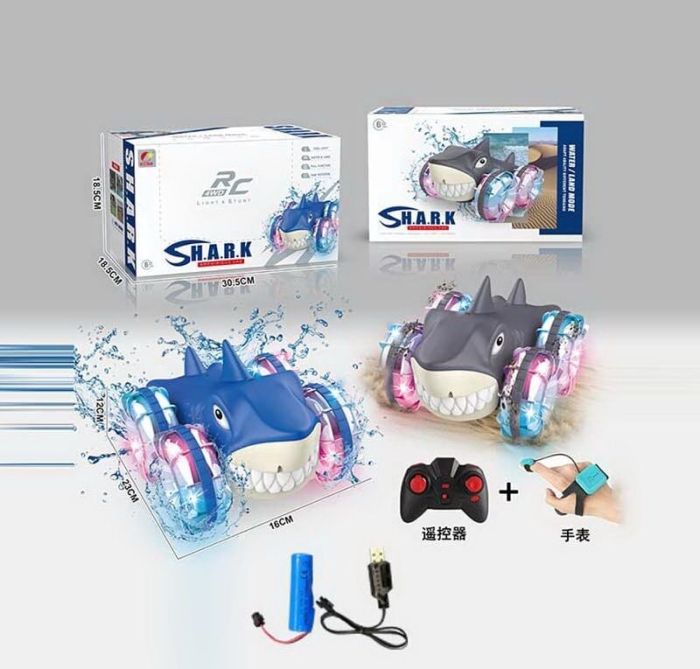 Машина на радіокеруванні CX 98 (24) 2 кольори, “Акула”, підсвічування, викрутка, акум. 3.7V, пульт 2.4G + сенсорний браслет, USB-кабель,  водонепроник