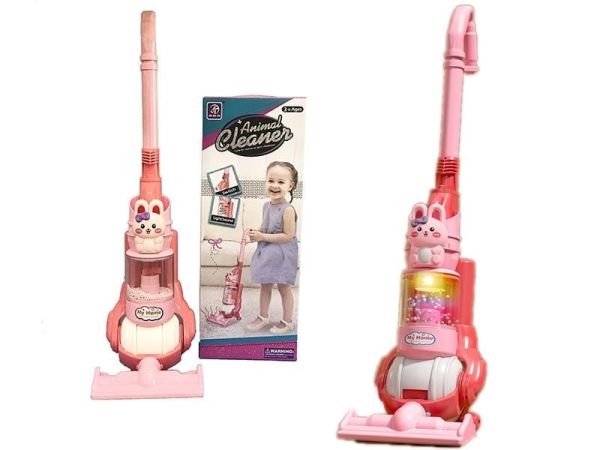 Дитячий Пилосос 828 A (12) вакуумний, звук, підсвічування, мелодія, акумулятор 7.4V, USB-кабель, викрутка, пінопластові кульки, в коробці