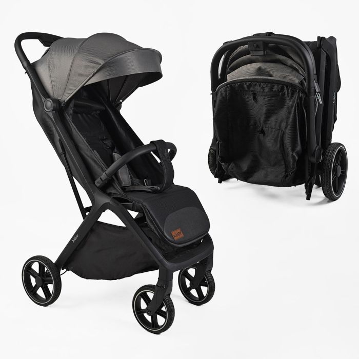 Дитяча прогулянкова Коляска JOY "Willow" (WL-65510) темно-сіра, футкавер, підсклянник, телескопічна ручка