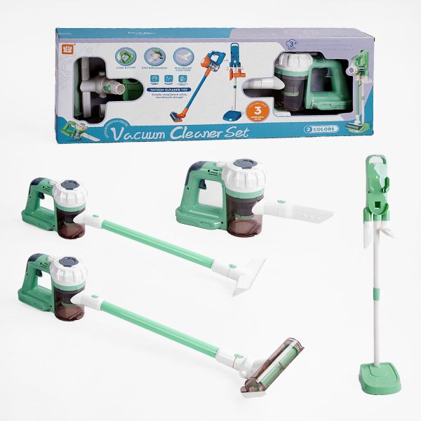 Дитячий Пилосос LD 6611 A (12) 3 насадки, стійка, від батарейок, в коробці