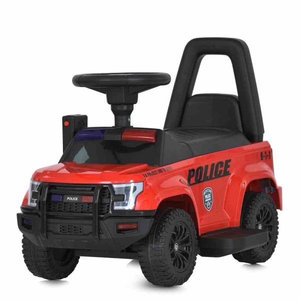 Каталка-толокар поліція 2в1 з мотором (M 5844B-3) червоний