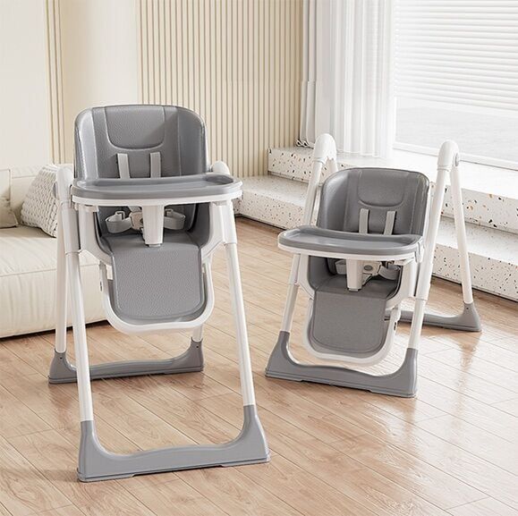 Дитячий Стільчик для годування Toti (51526) м'який чохол PU, 4 колеса, з’ємний столик, корзинка