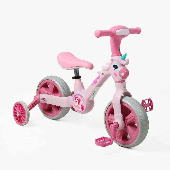 Дитячий Велосипед-трансформер Best Trike (JM-1071-9) музика, підсвічування, знімні педалі та допоміжні бічні колеса