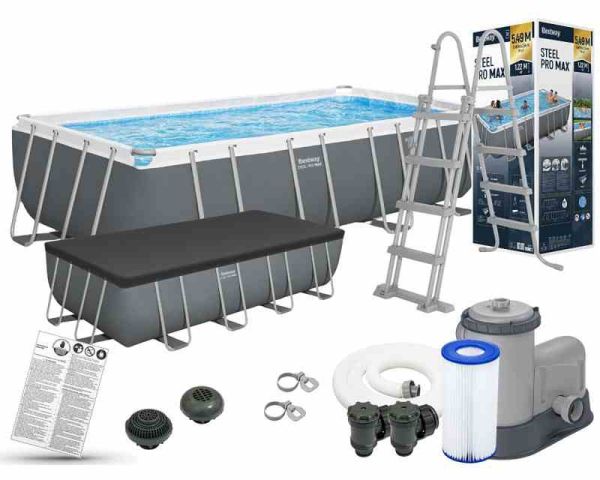 Басейн Bestway каркасний 549-274-122 см (56465) (тент, підстилка, сходи, фільтр-насос