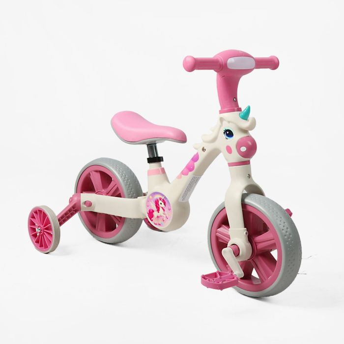 Дитячий Велосипед-трансформер Best Trike (JM-0410-4) музика, підсвічування, знімні педалі та допоміжні бічні колеса