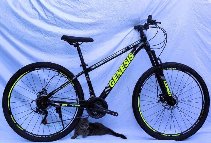 Велосипед Спортивний Corso 27.5" дюймів «Genesis» (GS-27644) рама сталева 15’’, обладнання SunRun 21 швидкість, зібран на 75%