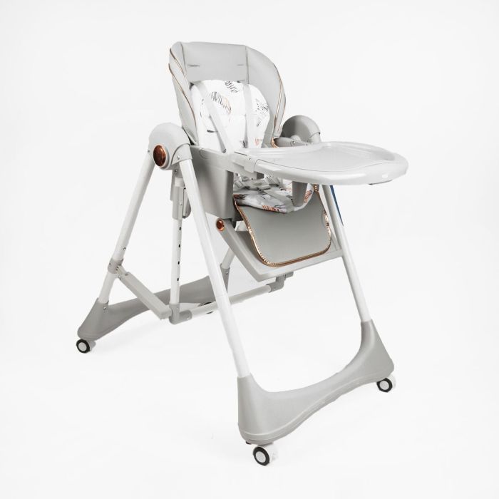 Дитячий Стільчик для годування Toti (61225) м'який чохол PU з подушкою, гойдалка, 4 колеса, з’ємний столик