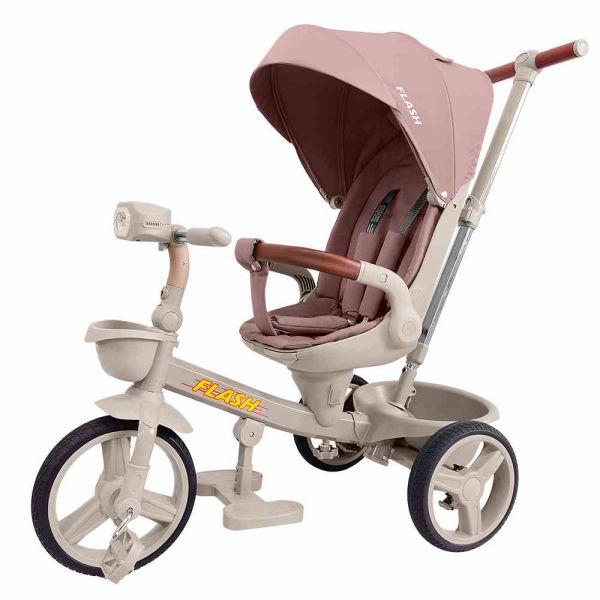 Дитячий Велосипед триколісний TILLY FLASH (T-3812 PINK) складний руль