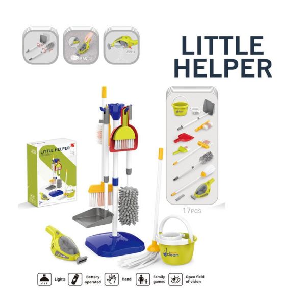 Дитячий Набір для прибирання (667-73) пилосос на батарейках, 17 елементів