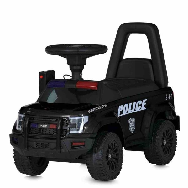 Каталка-толокар поліція 2в1 з мотором (M 5844B-2) чорний