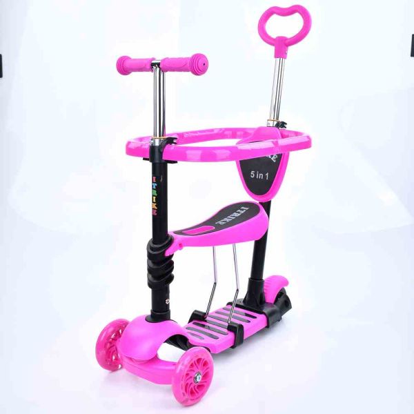 Самокат триколісний iTrike MAXI 5в1 (JR 3-103-P) рожевий