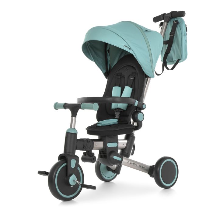 Дитячий Велосипед El Camino TRIGO (ME 1226 Jade Green) поворот на 360°, кермо складане, дощовик