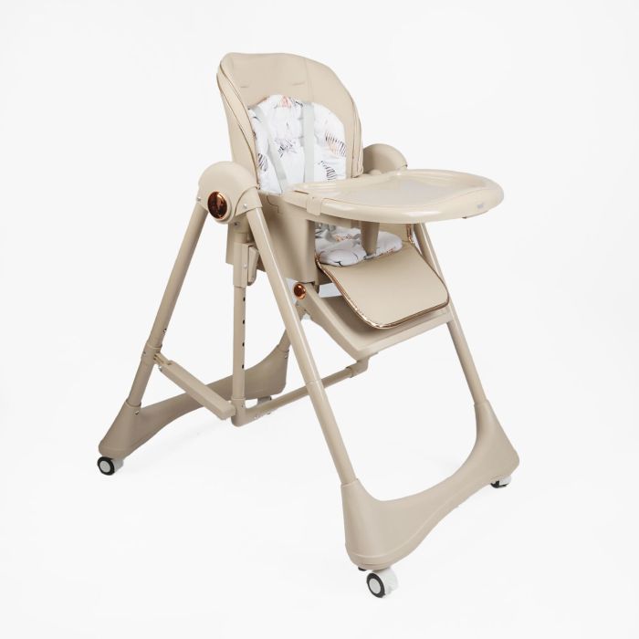 Дитячий Стільчик для годування Toti (48117) м'який чохол PU з подушкою, гойдалка, 4 колеса, з’ємний столик