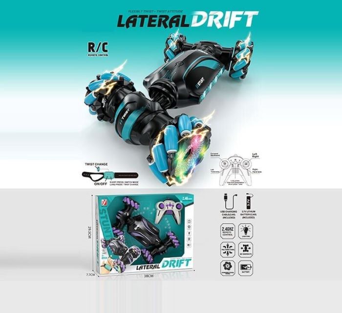 Машина на радіокеруванні A 8863-171 (30) 2 кольори, акум.3.7V,пульт2.4 GHz+сенсор.браслет,ролик.кол, звуки,муз,підсвіч,зміна полож.корпусу,в коробці