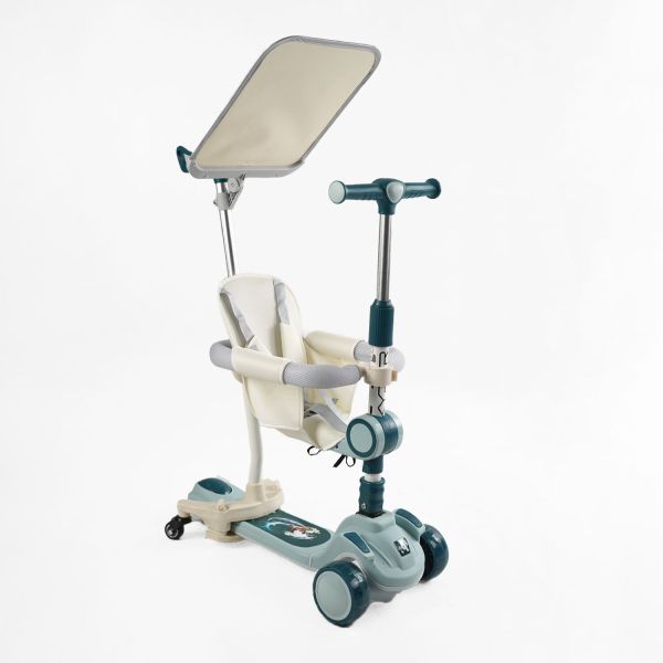 Дитячий триколісний Самокат 5в1 "Skyper" (FJ-93078) світло, укр. озвучка, з дод. колесами