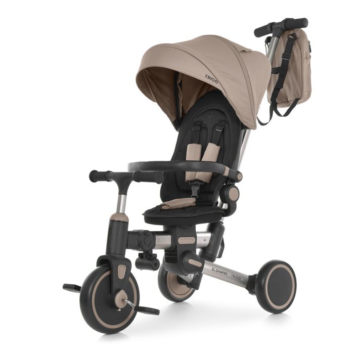 Дитячий Велосипед El Camino TRIGO (ME 1226 Taube Beige) поворот на 360°, кермо складане, дощовик
